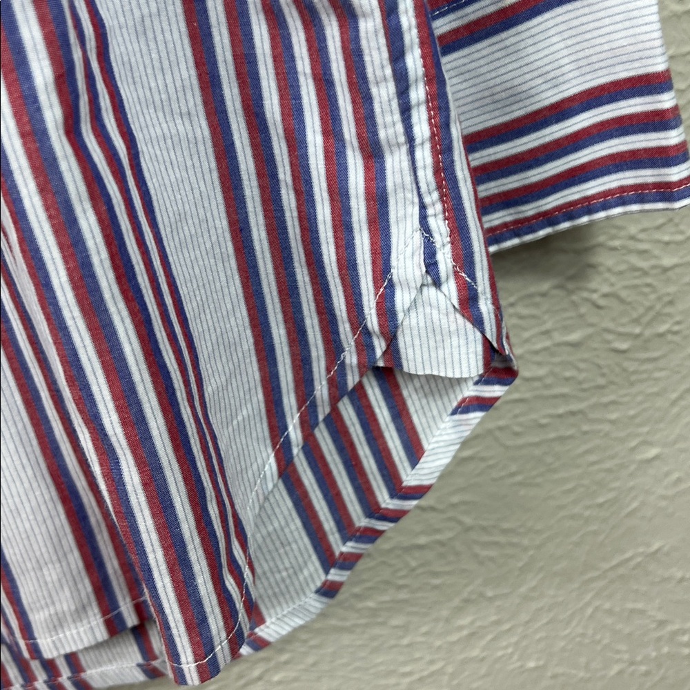 Equipment Multi Stripe Long Sleeve Button Front Tunic Blouse Small - Picture 5 of 7